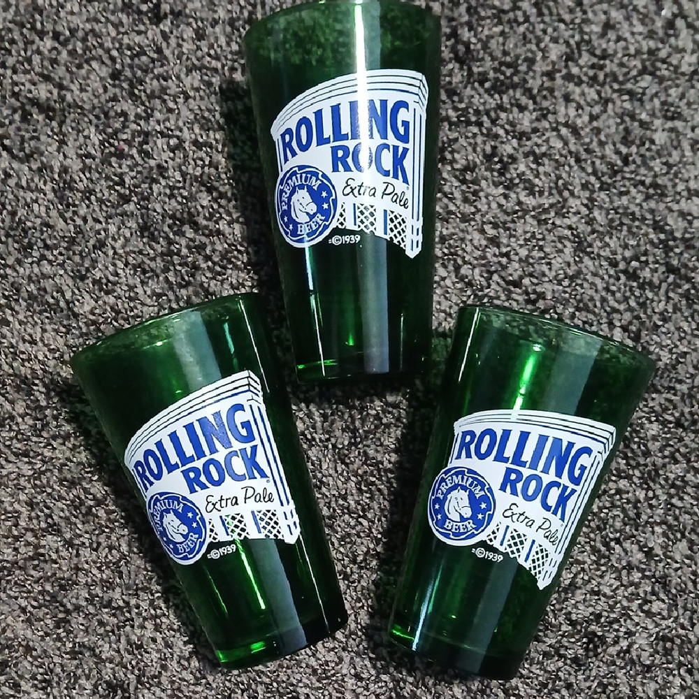 🍻Rolling Rock Collectible Glasses Beer Glass Set